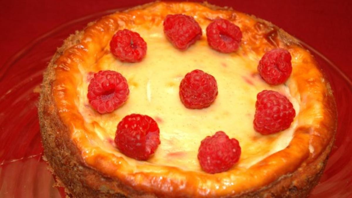 Selbst gebackener Himbeer-Käsekuchen nach Rezept von Oma Hertha