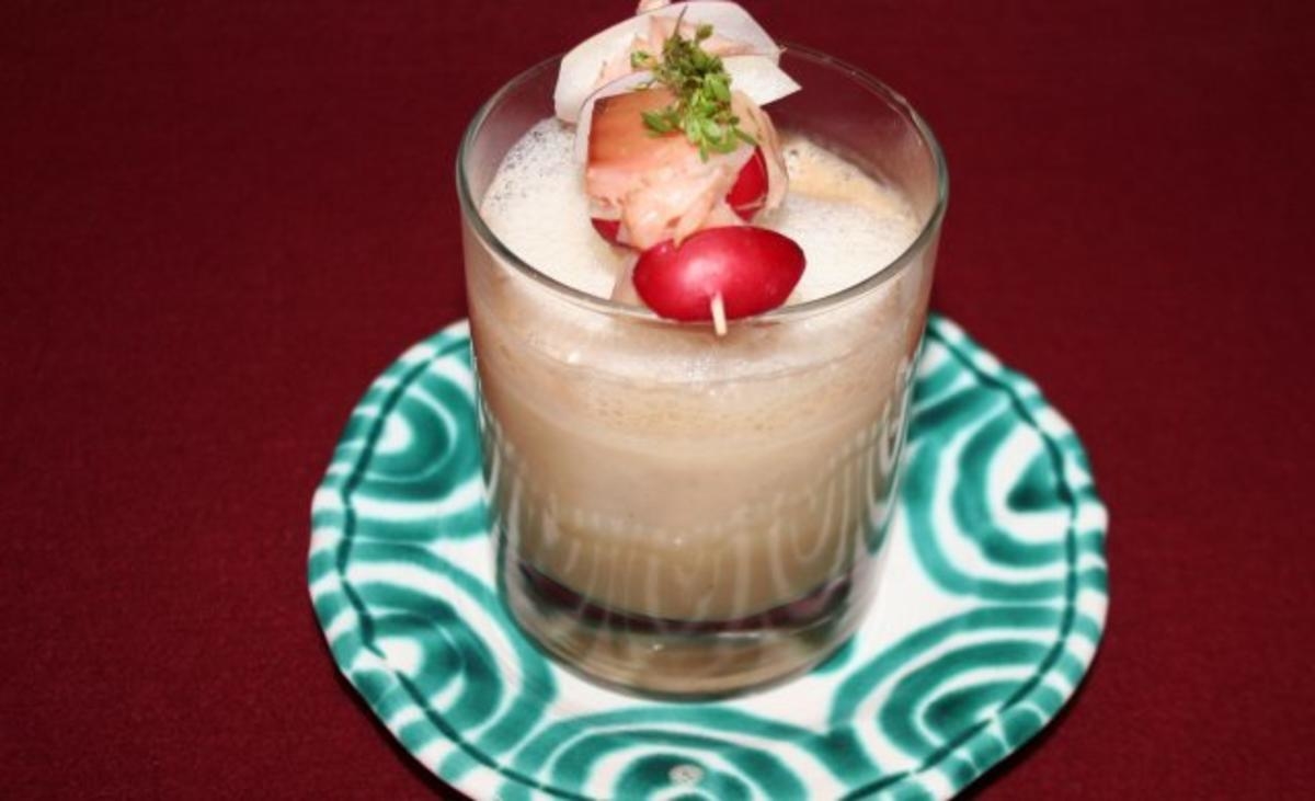 Cappuccino von der Marone mit Filet vom Lech-Saibling