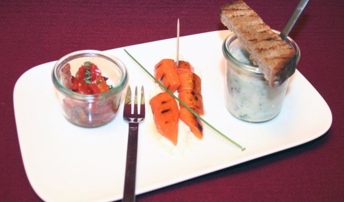 Hessische Tapas: Kräutersüppchen, Schmandmöhre und Ahle Worscht-Salat