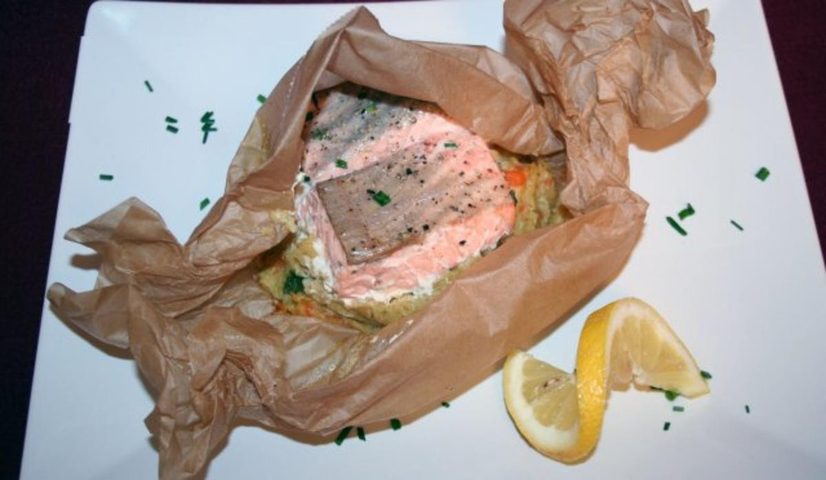 Lachs auf Couscous-Bonbon