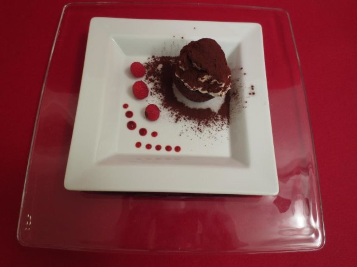 Schokoladentörtchen mit Himbeercrème