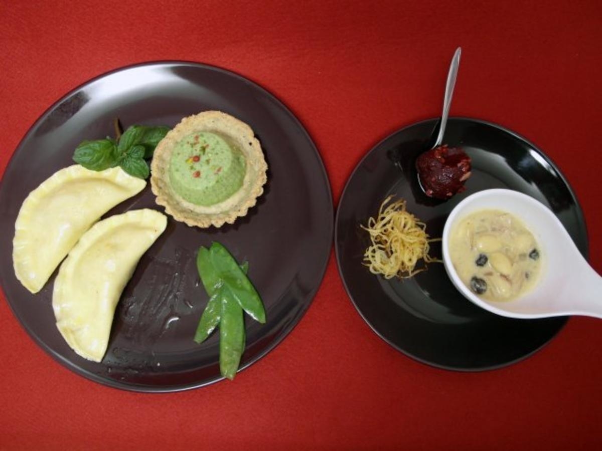 Cappelletti auf Parmesan-Fondue mit Salbeibutter