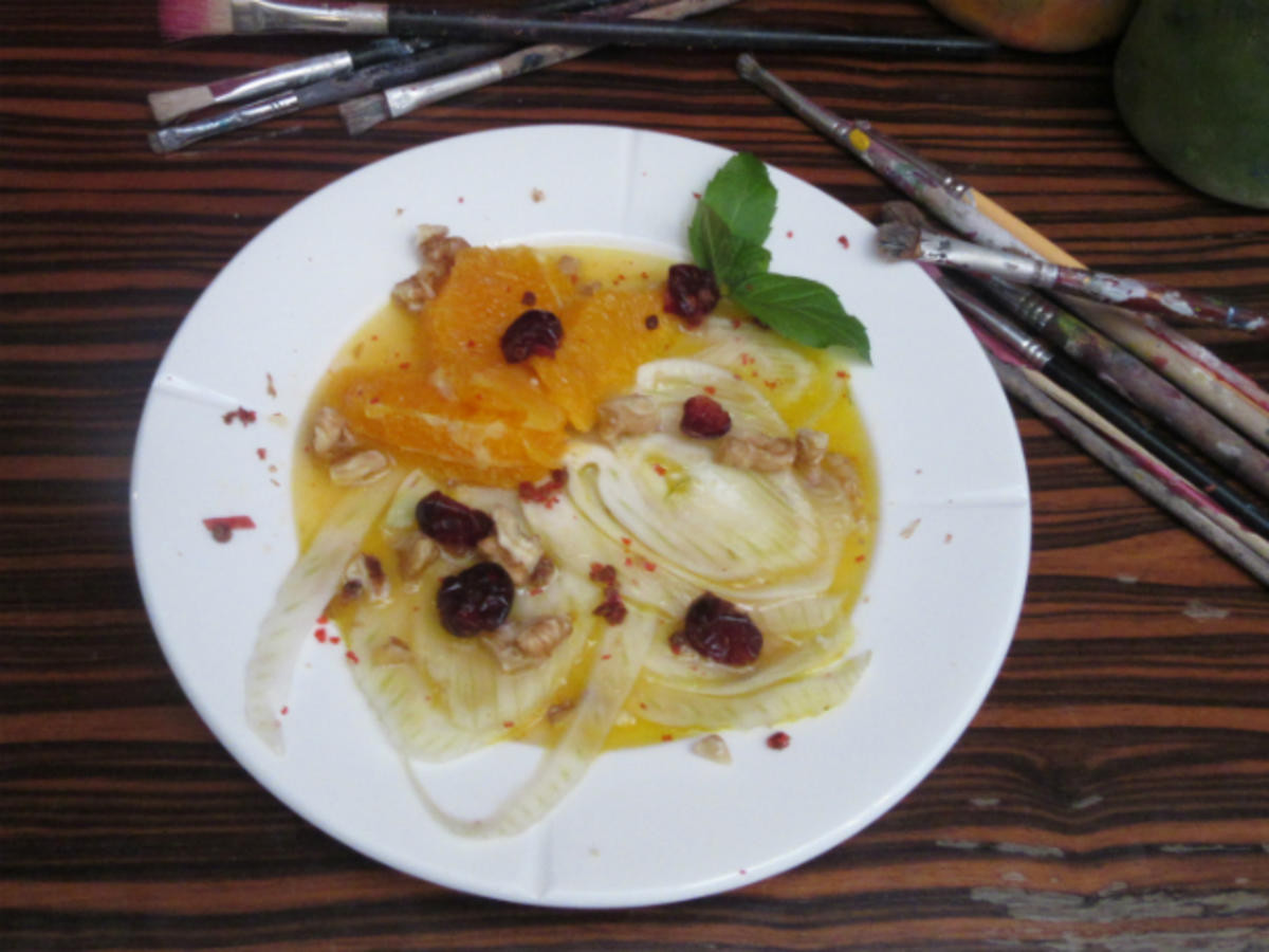 Fenchelcarpaccio mit Orangen