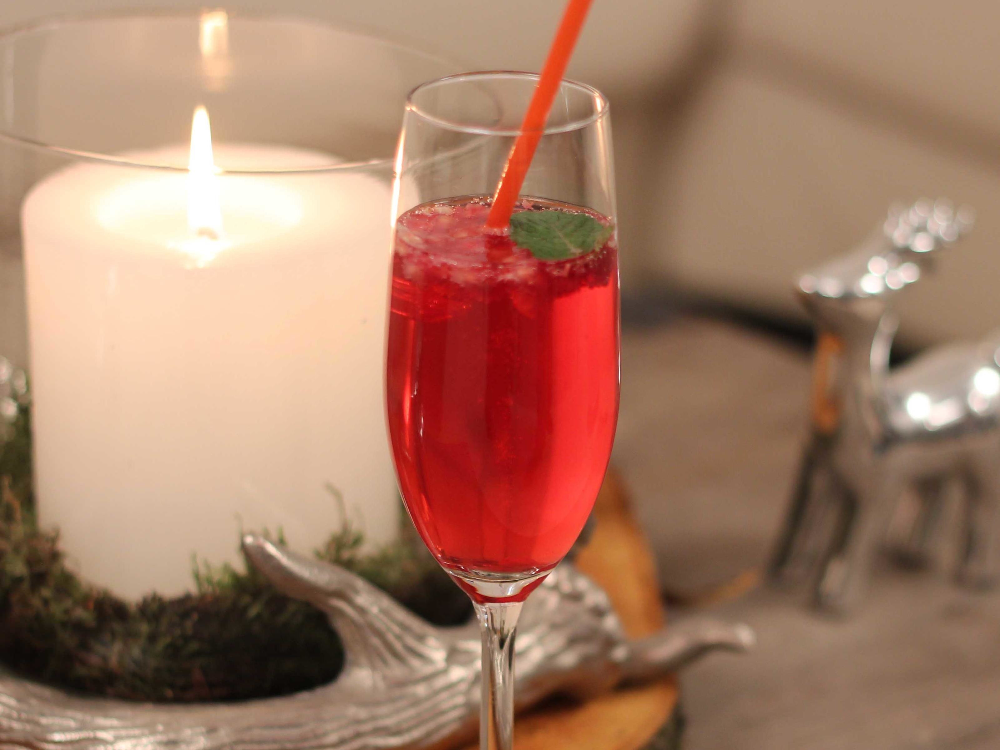 Granatapfel-Prosecco