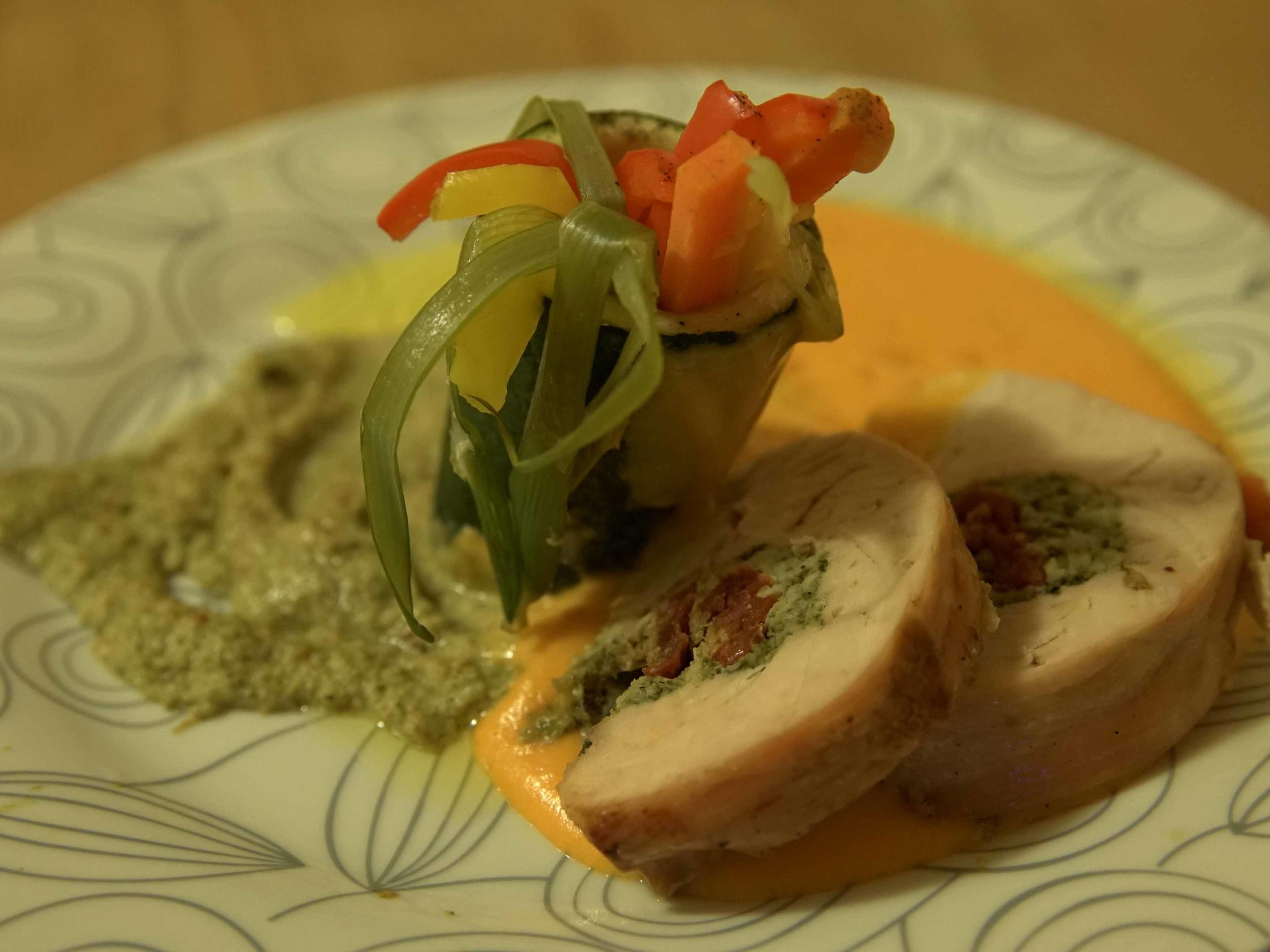 Putenbrust mit Kräuterfüllung