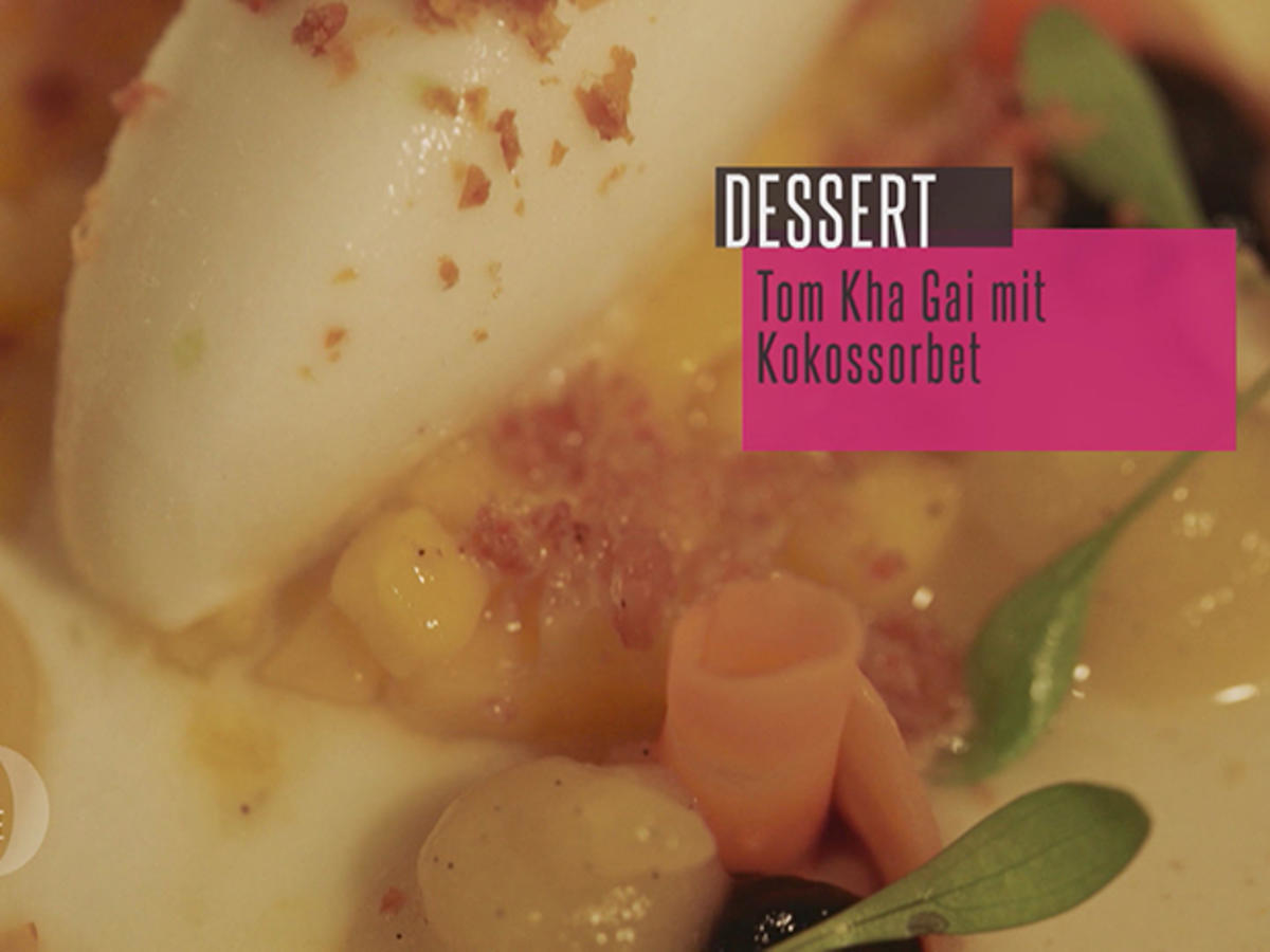 Tom Kha Gai mit Kokossorbet