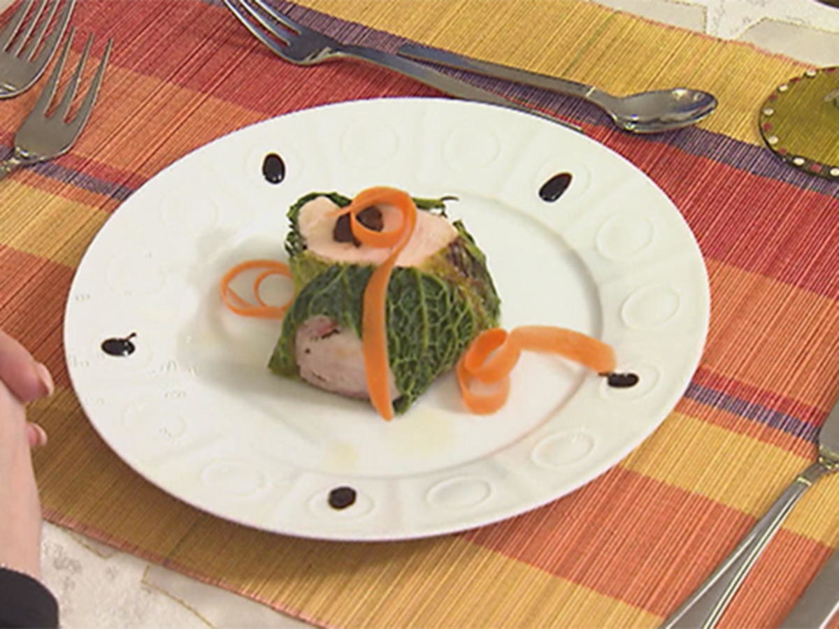Roulés de chou au poulet (Kohl-Hühnerbrust Roulade)