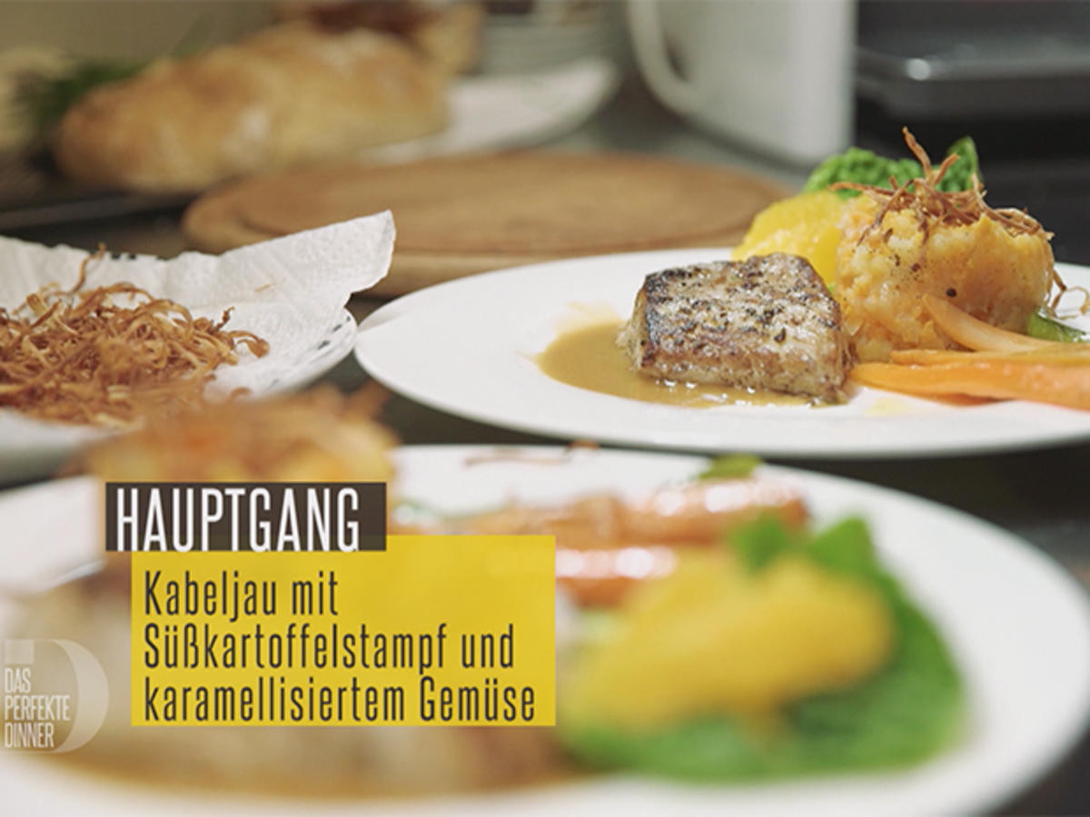 Fangfrischer Kabeljau auf Orangen-Honigsoße