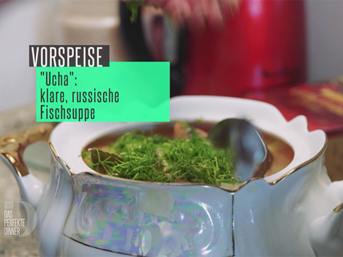 Ucha nach "Zar Art" (Fischsuppe mit Lachs)