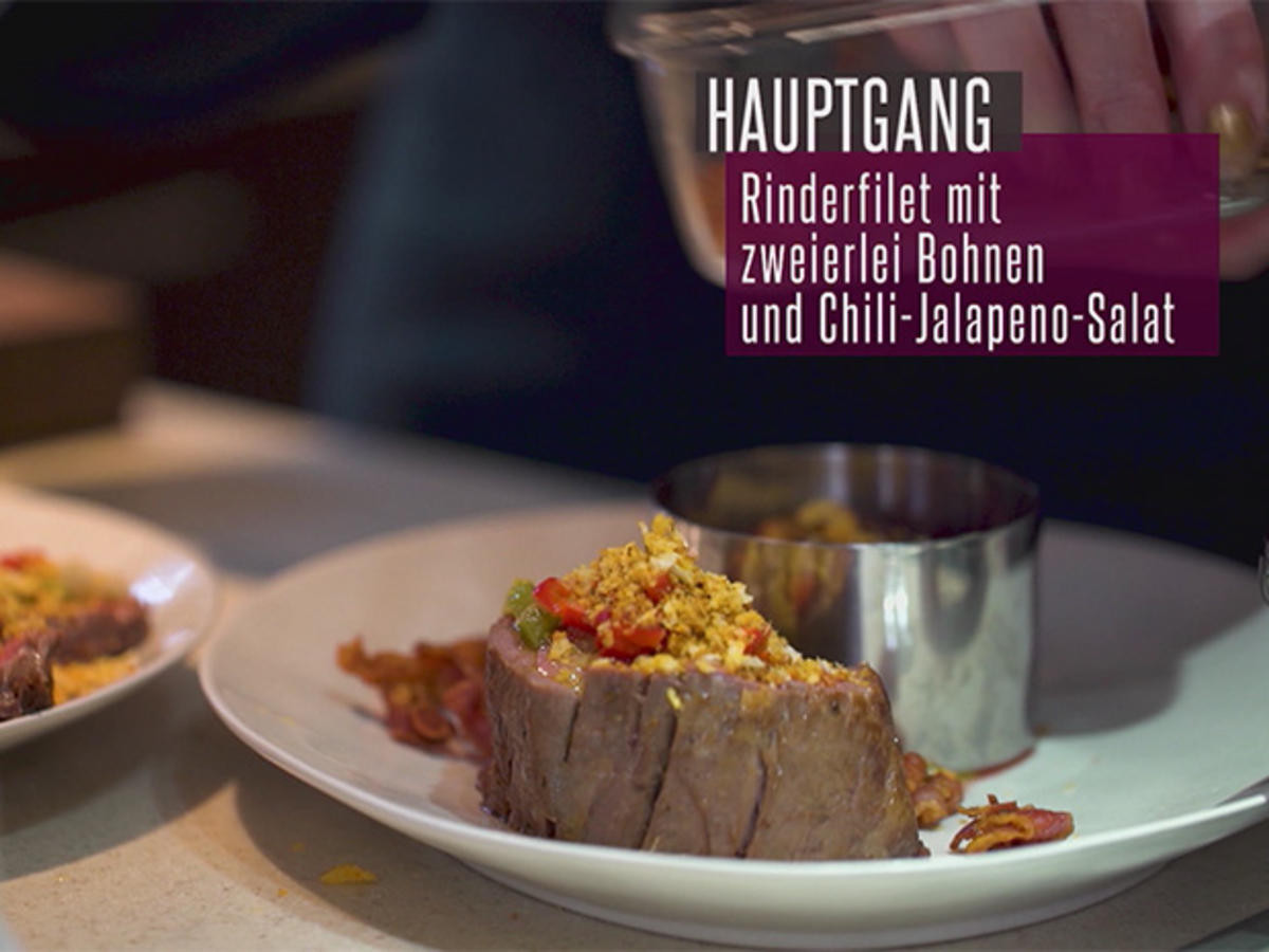 Rinderfilet mit zweierlei Bohnen
