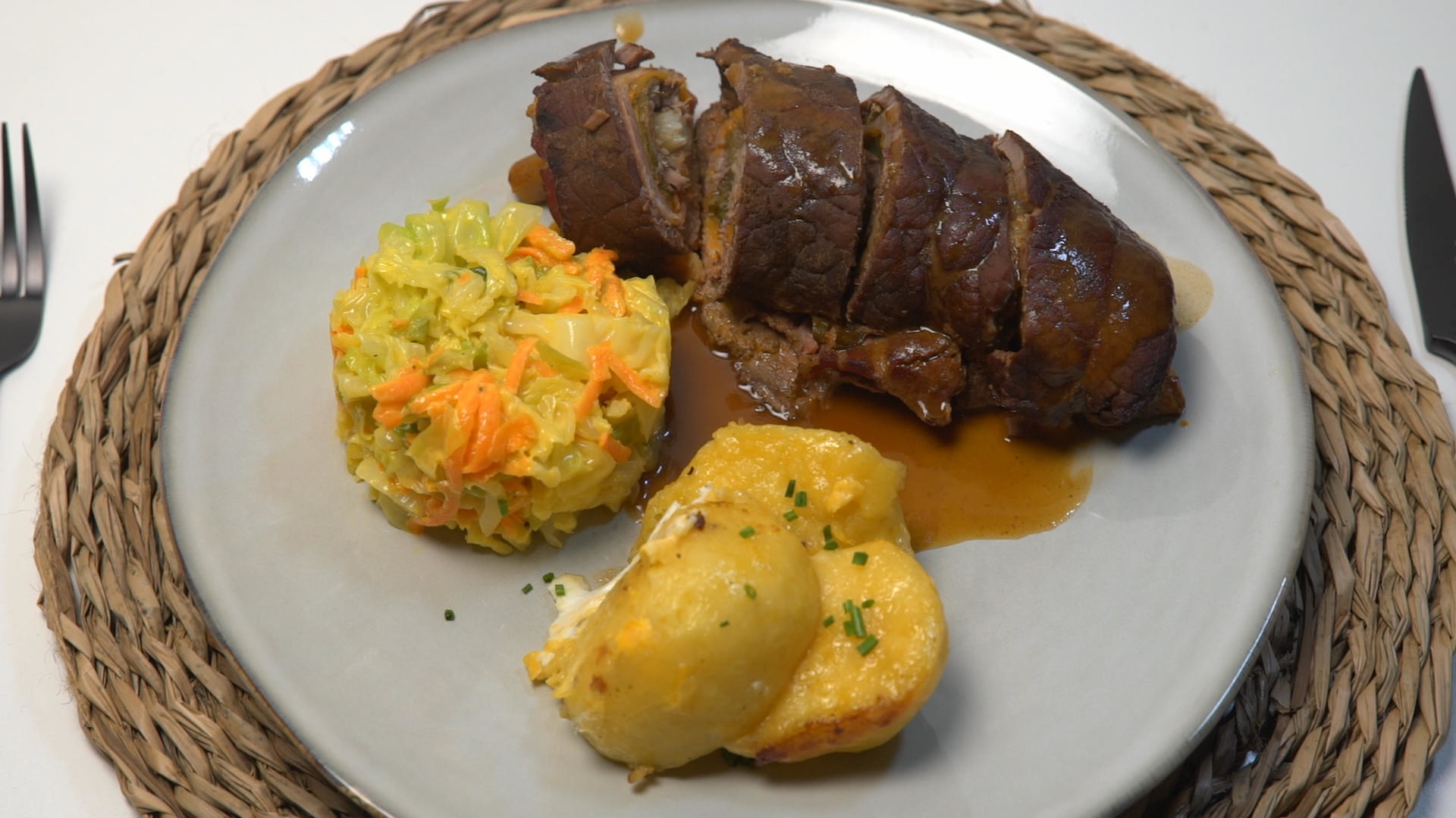 Roulade Frühlingsedition, Eigschnittna Glöß und Fränkischer Cole Slaw