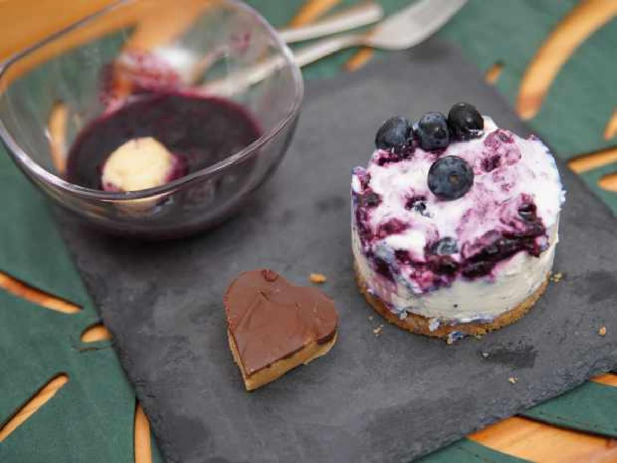 Blaubeeren warm und kalt mit Herz