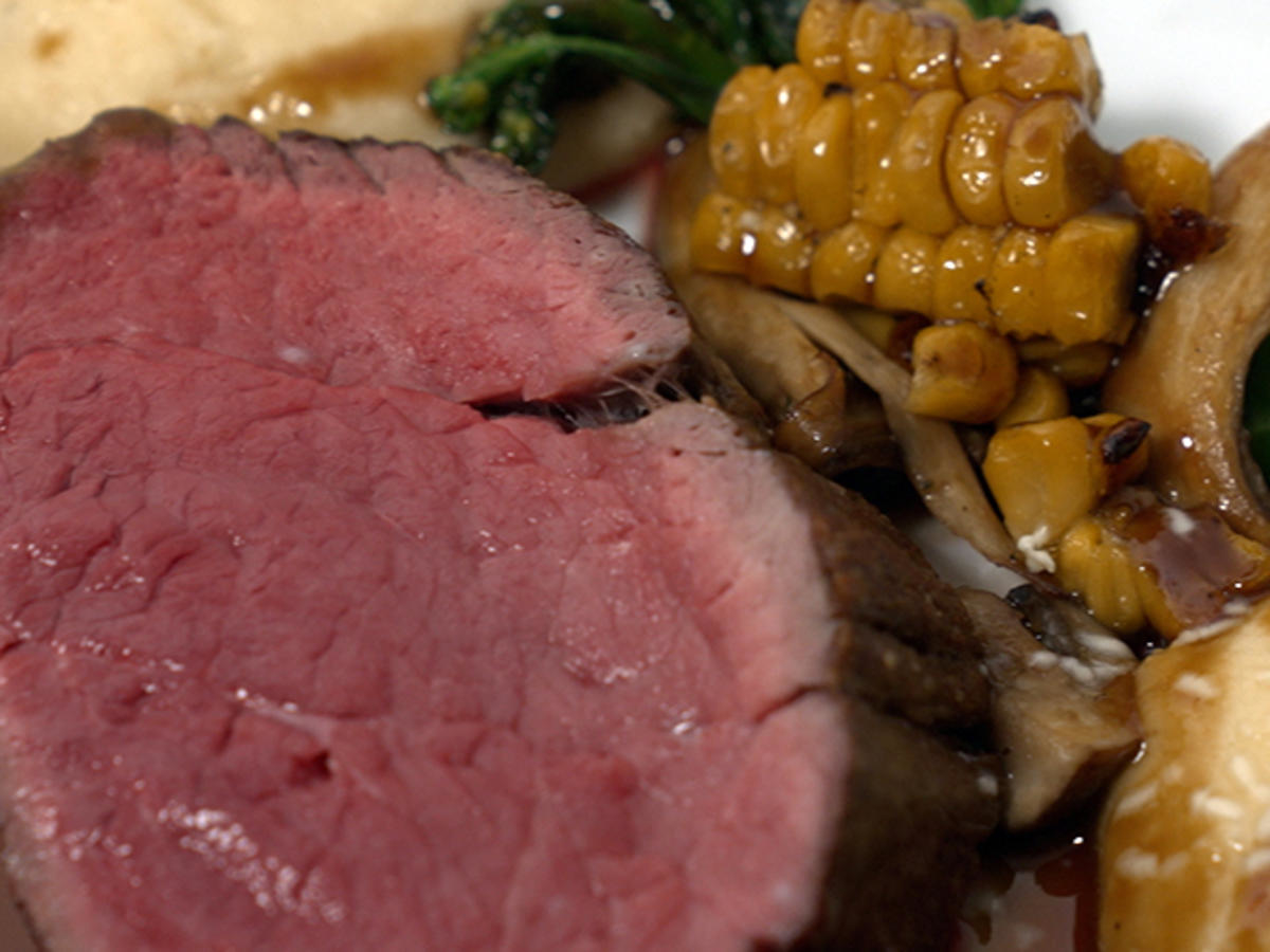 Filet vom bayrischen Jungbullen mit Petersilienwurzelpüree