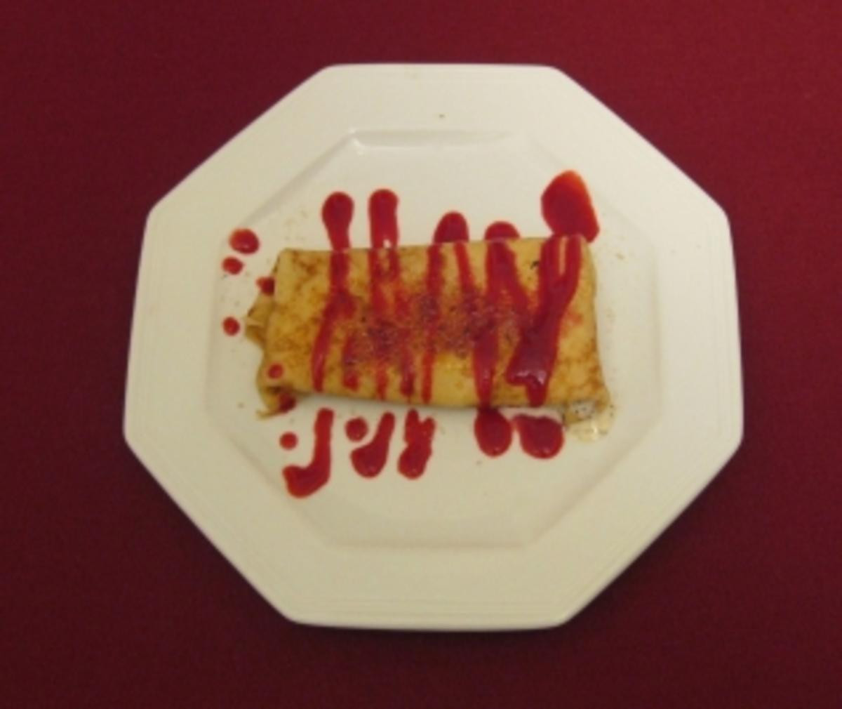 Quark-Mohn-Mousse im Crepe