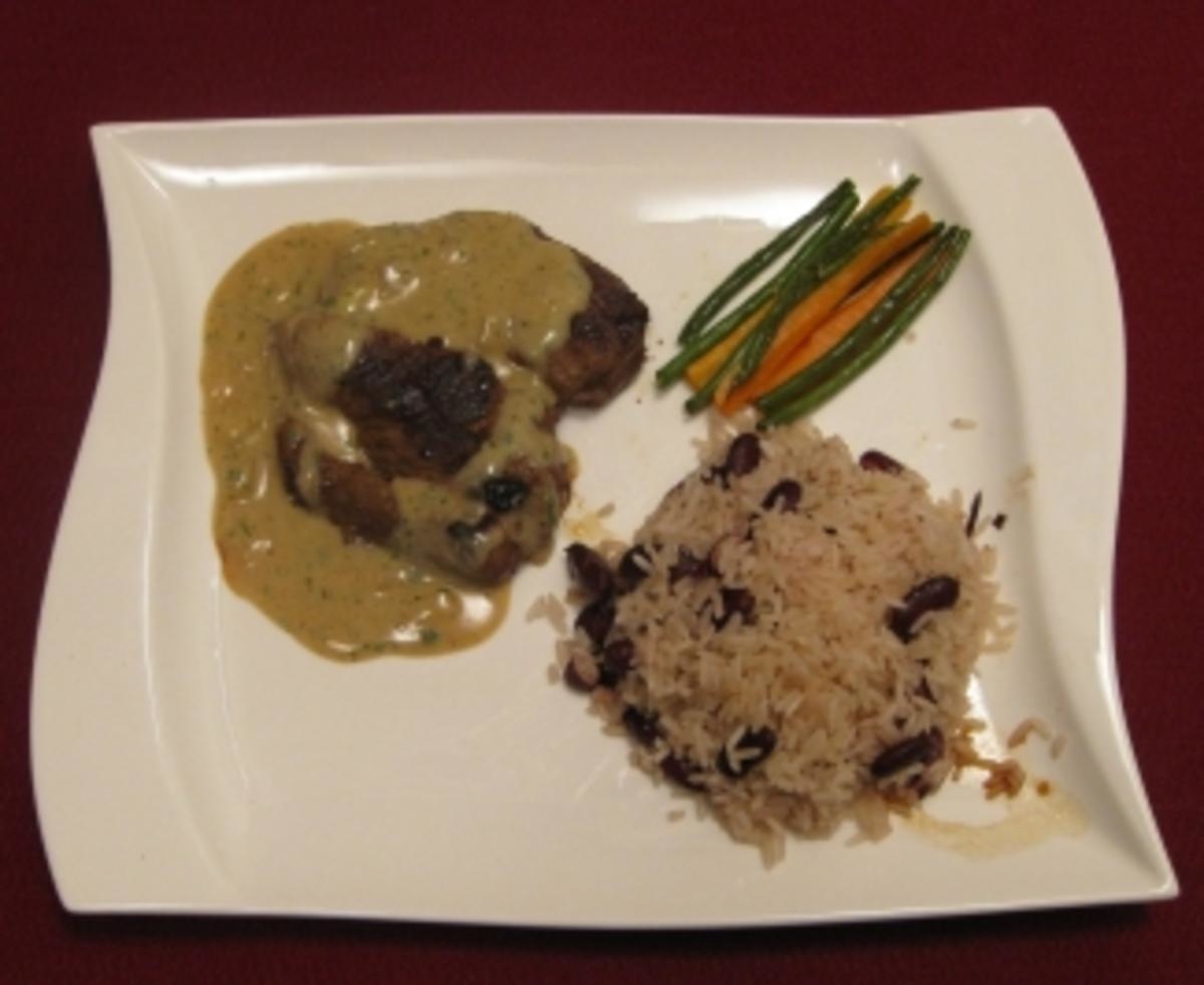 Island Steak Trinidad auf Creole Rice