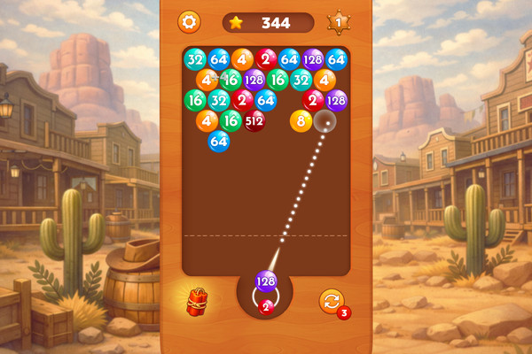 Number Bubble Shooter Wild West-screenshot