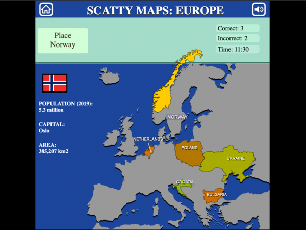 Scatty Maps: Europe-screenshot