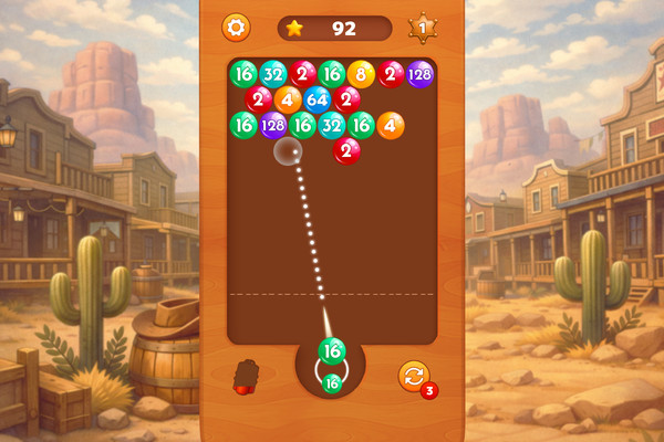 Number Bubble Shooter Wild West-screenshot