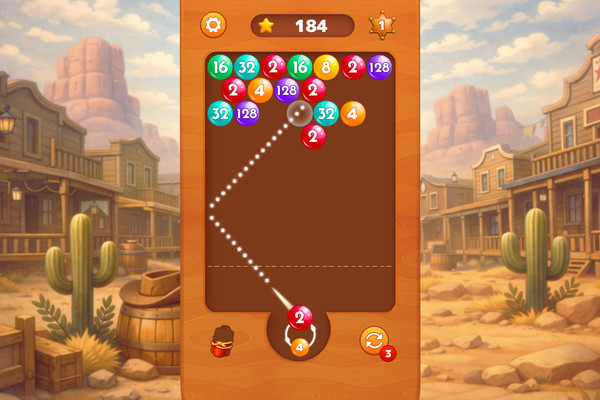 Number Bubble Shooter Wild West-screenshot