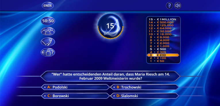 Wer wird Millionär? Trainingslager Online-screenshot