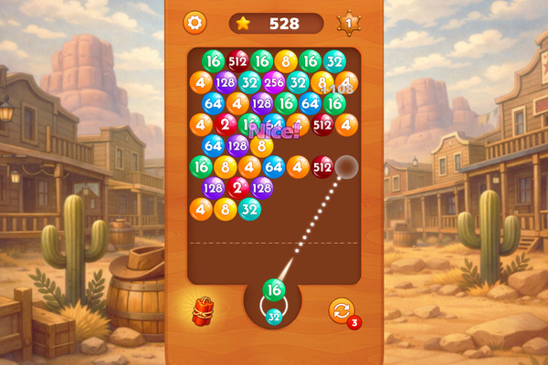 Number Bubble Shooter Wild West-screenshot