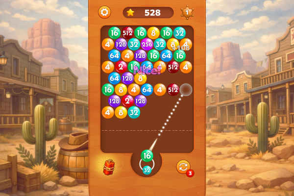 Number Bubble Shooter Wild West-screenshot