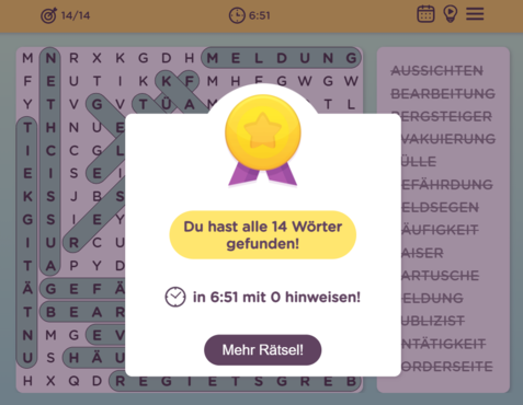 Wortsuche Rätsel-screenshot