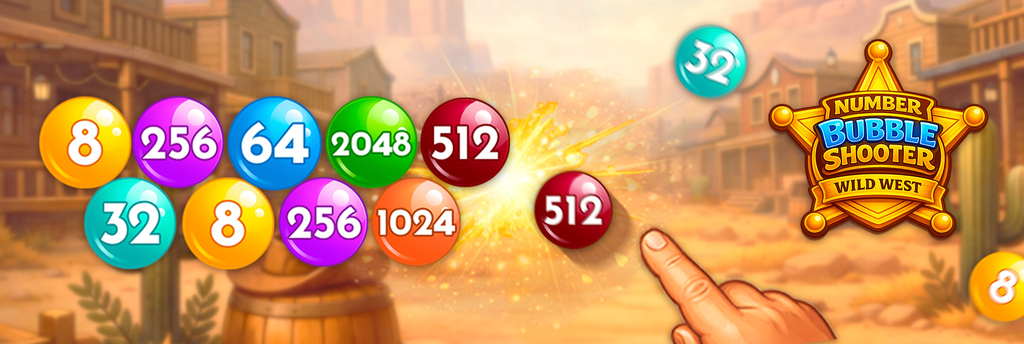 Number Bubble Shooter Wild West