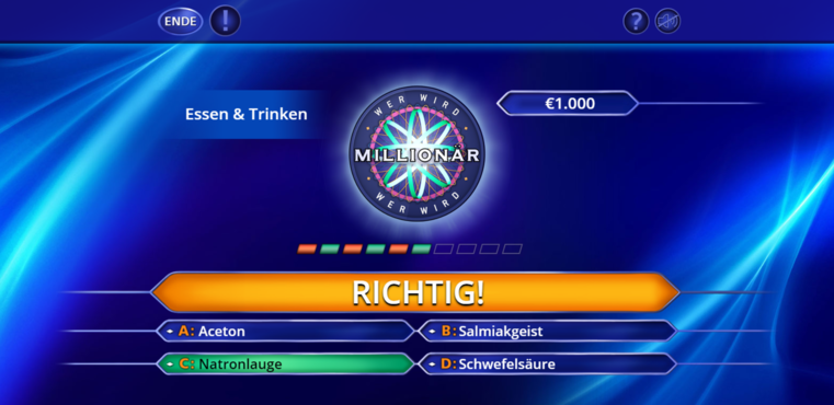 Wer wird Millionär? Trainingslager -screenshot