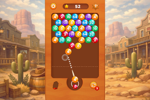 Number Bubble Shooter Wild West-screenshot
