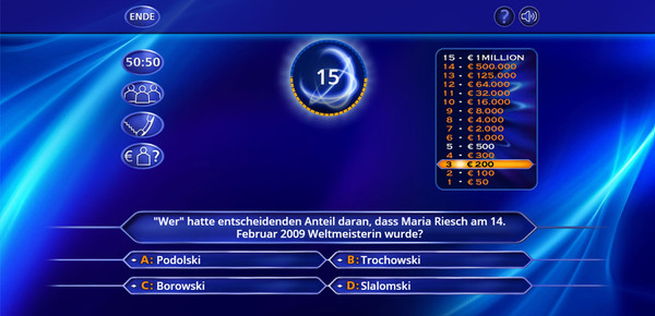 Wer wird Millionär? Trainingslager Online-screenshot
