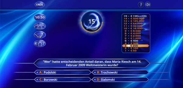 Wer wird Millionär? Trainingslager Online-screenshot