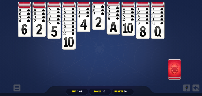 Solitaire Spider Blue-screenshot