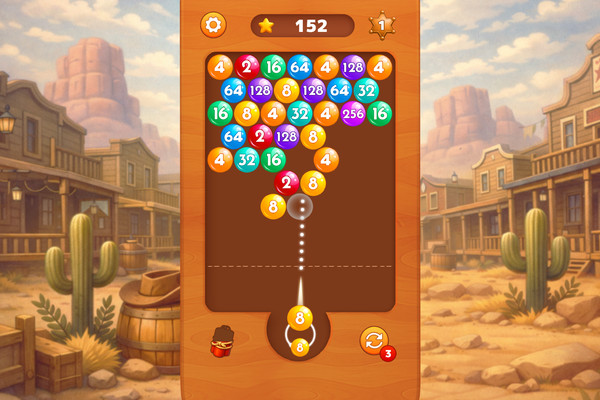 Number Bubble Shooter Wild West-screenshot