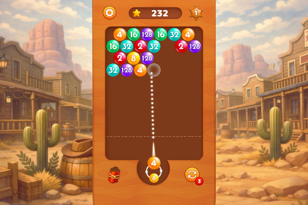 Number Bubble Shooter Wild West-screenshot