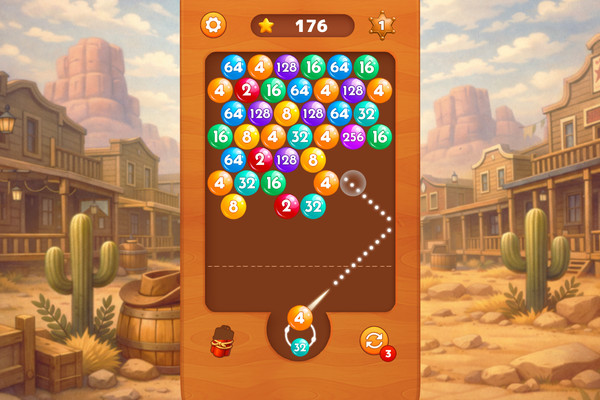 Number Bubble Shooter Wild West-screenshot