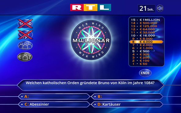 Wer wird Millionär? Livespiel-screenshot