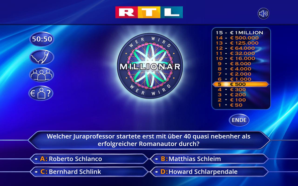 Wer wird Millionär? Livespiel-screenshot