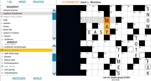 Tägliches Kreuzworträtsel-screenshot